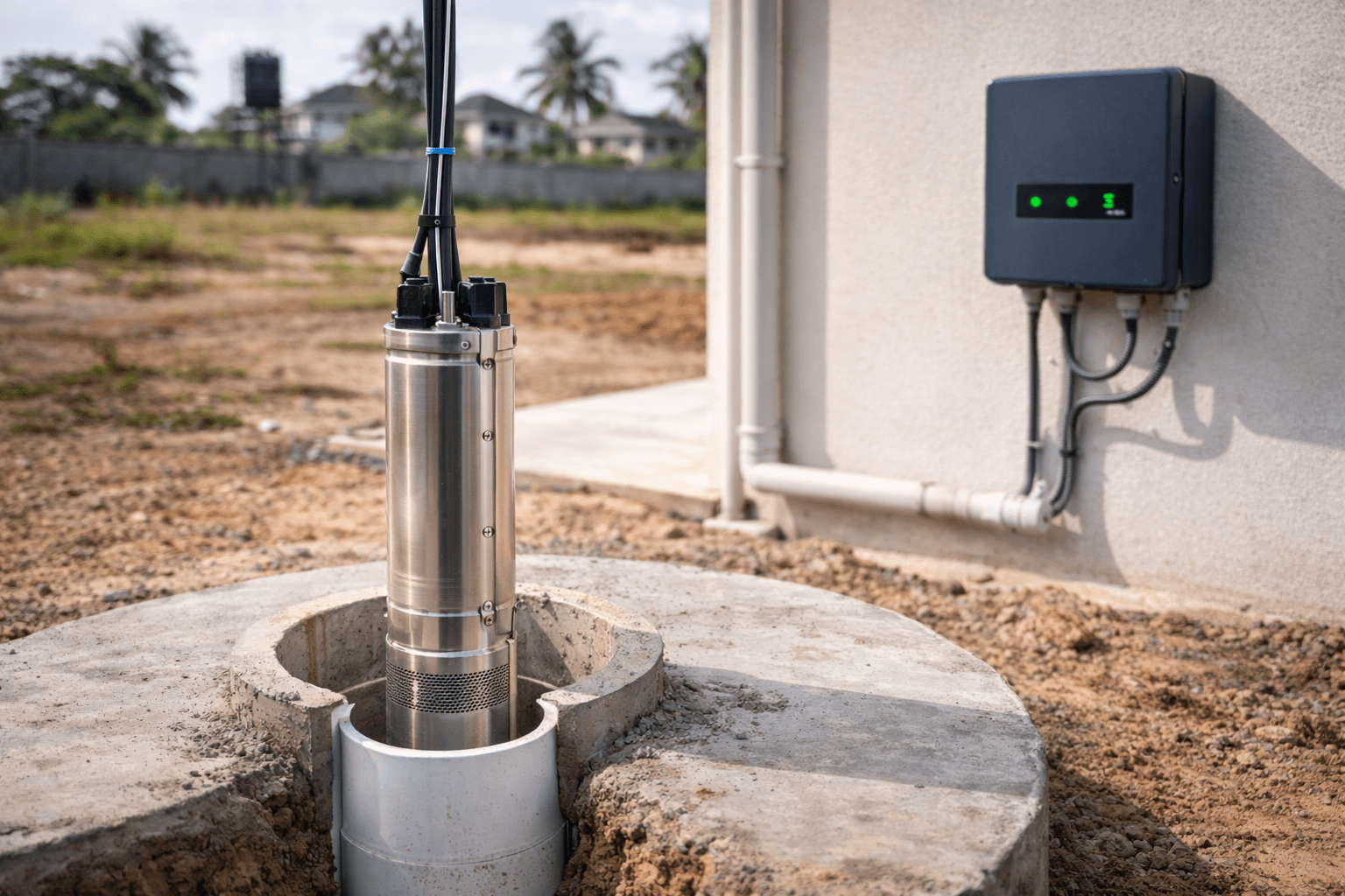 Submersible pump install — VI