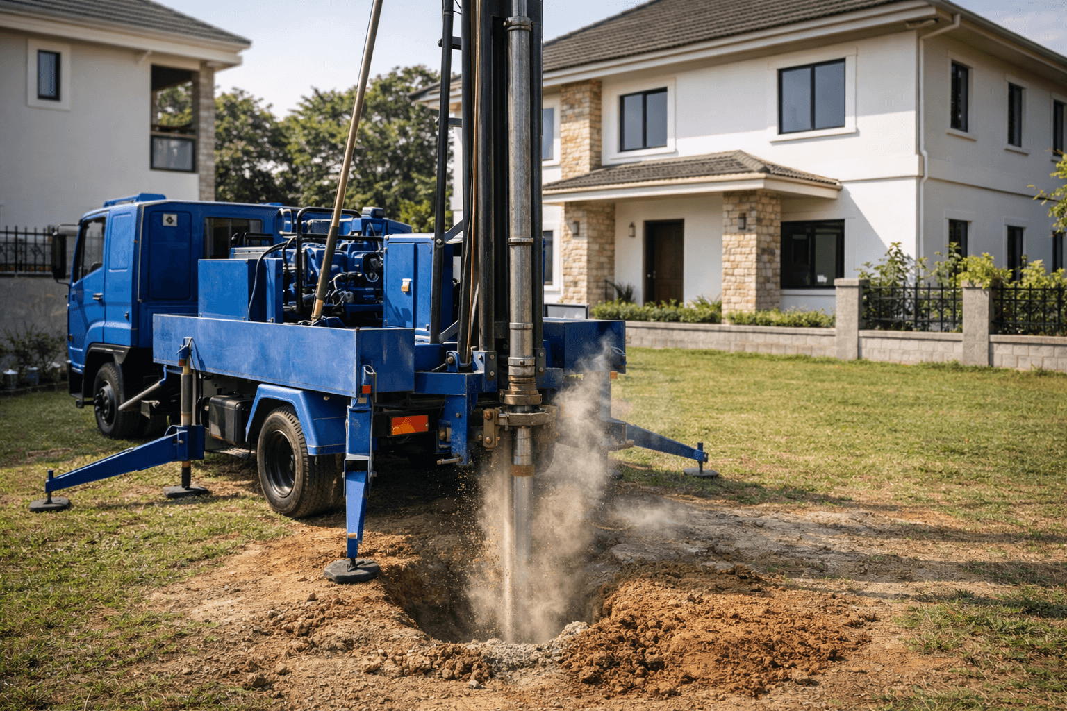 Drilling in progress — Gbagada